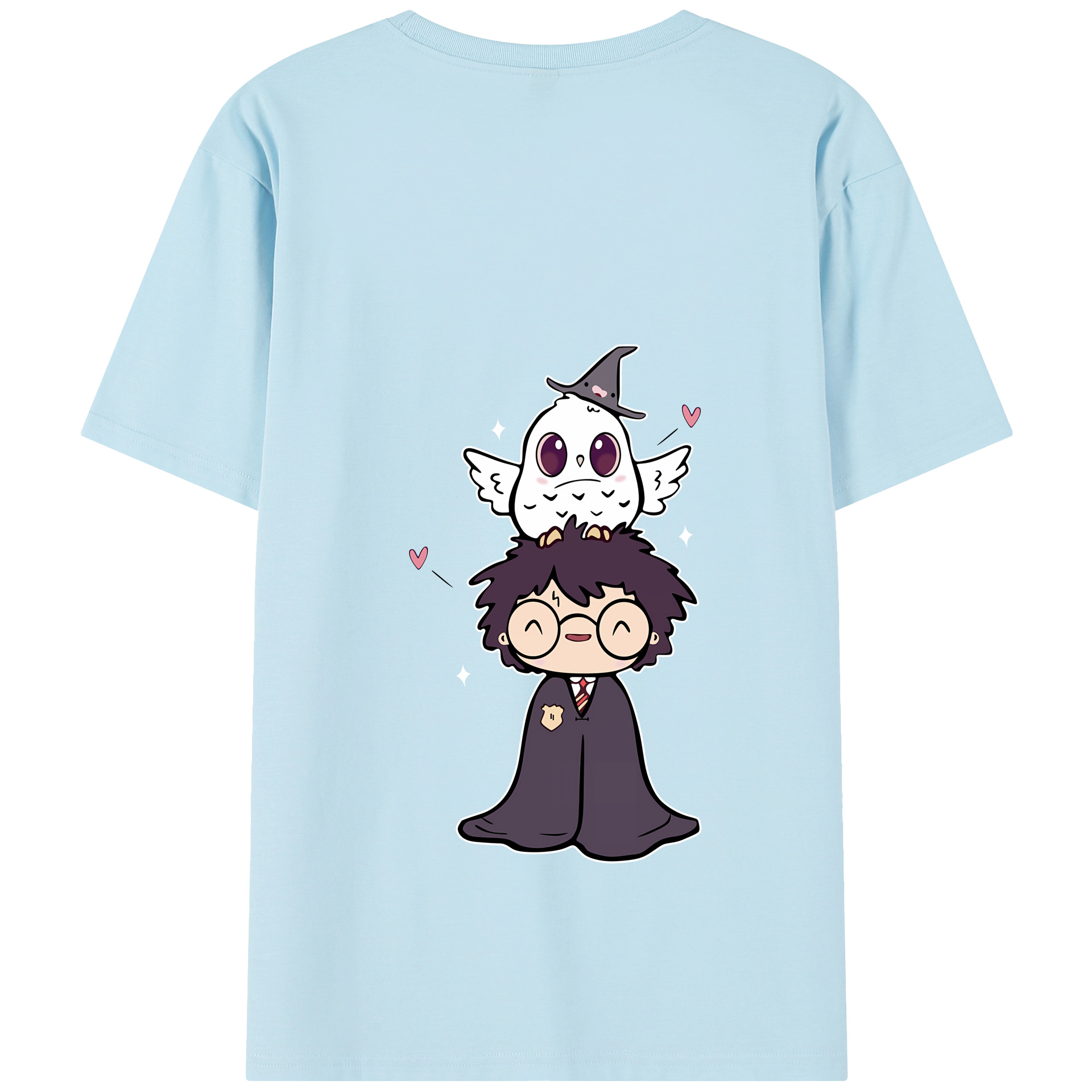 （画像用） Harry Potter ハリー・ポッターシリーズ 綿100％半袖Tシャツ（背面プリント）